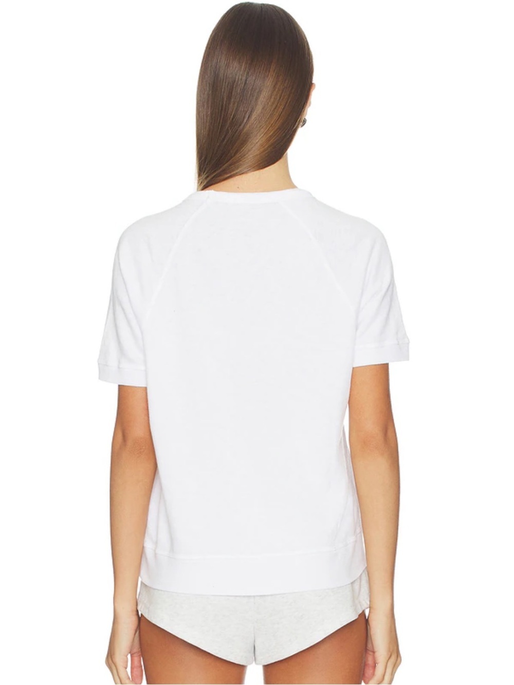 James Perse French Terry Short Sleeve Sweatshirt White Size 2 Size Medium EUC! - Picture 4 of 11